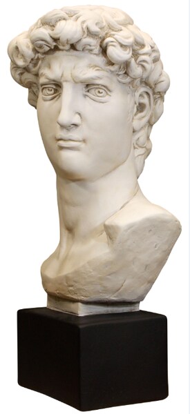 Plaster Head David Bust By Michelangelo Statue Famous Sculpture Art